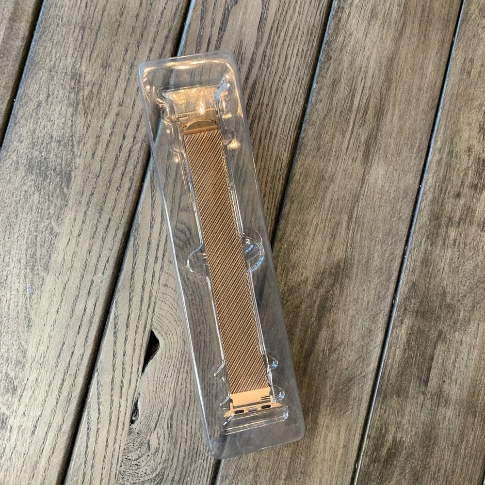 Posh Tech Stainless Steel Mesh Replacement Band for Apple Watch - Rose Gold